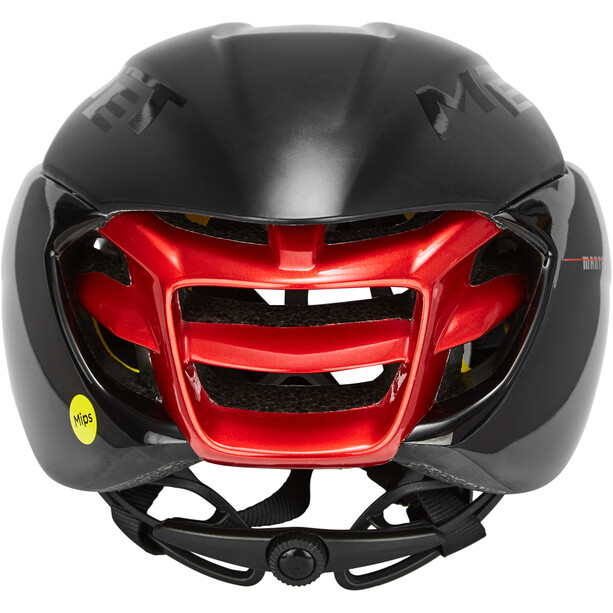 MET Manta MIPS Helmet black matte/red glossy