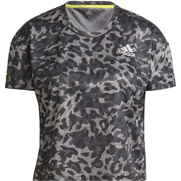 adidas Primeblue Kurzarm T-Shirt Damen grau/schwarz