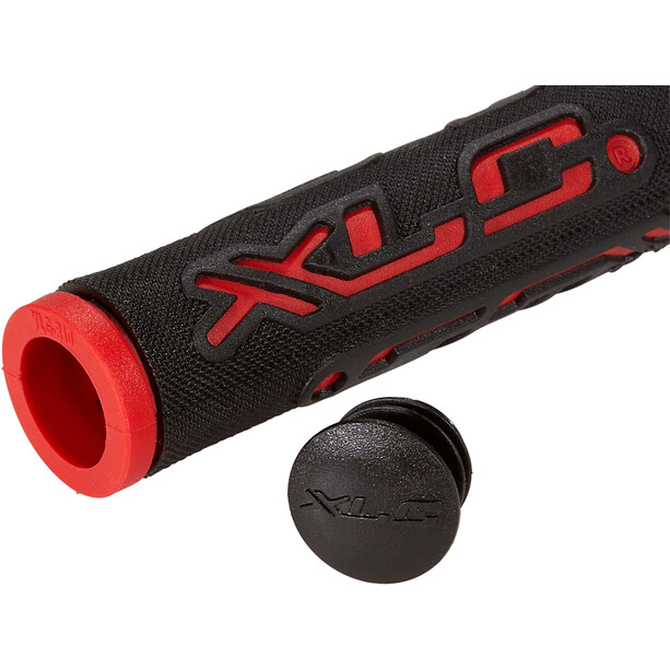 XLC GR-G07 Dual Colour Poignées, noir/rouge
