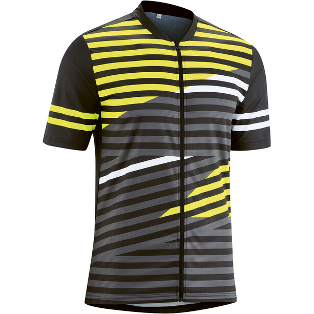 Gonso Agno T-shirt de cyclisme manches courtes avec zip Homme, noir