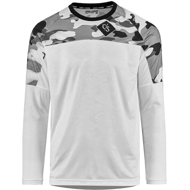 Loose Riders C/S Camo Maillot manches longues Homme, blanc