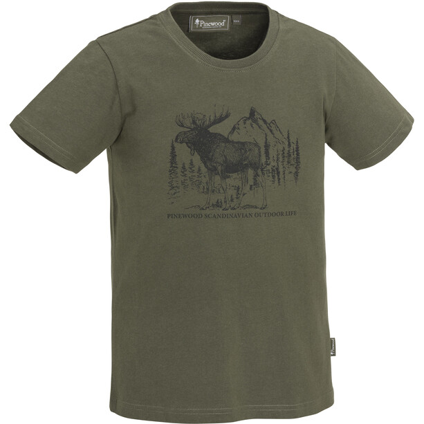 Pinewood Moose Camiseta Niños, verde