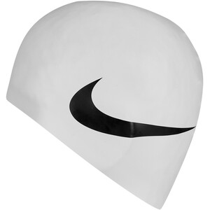 Nike Swim Big Swoosh Printed Silikon Badekappe weiß weiß