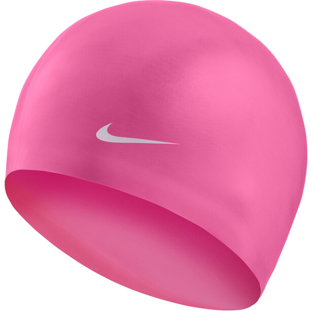Nike Swim Solid Bonnet de bain en silicone, rose