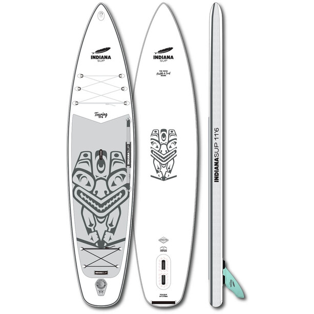 Indiana SUP 11'6 Touring Inflatable SUP Board, czarny/szary