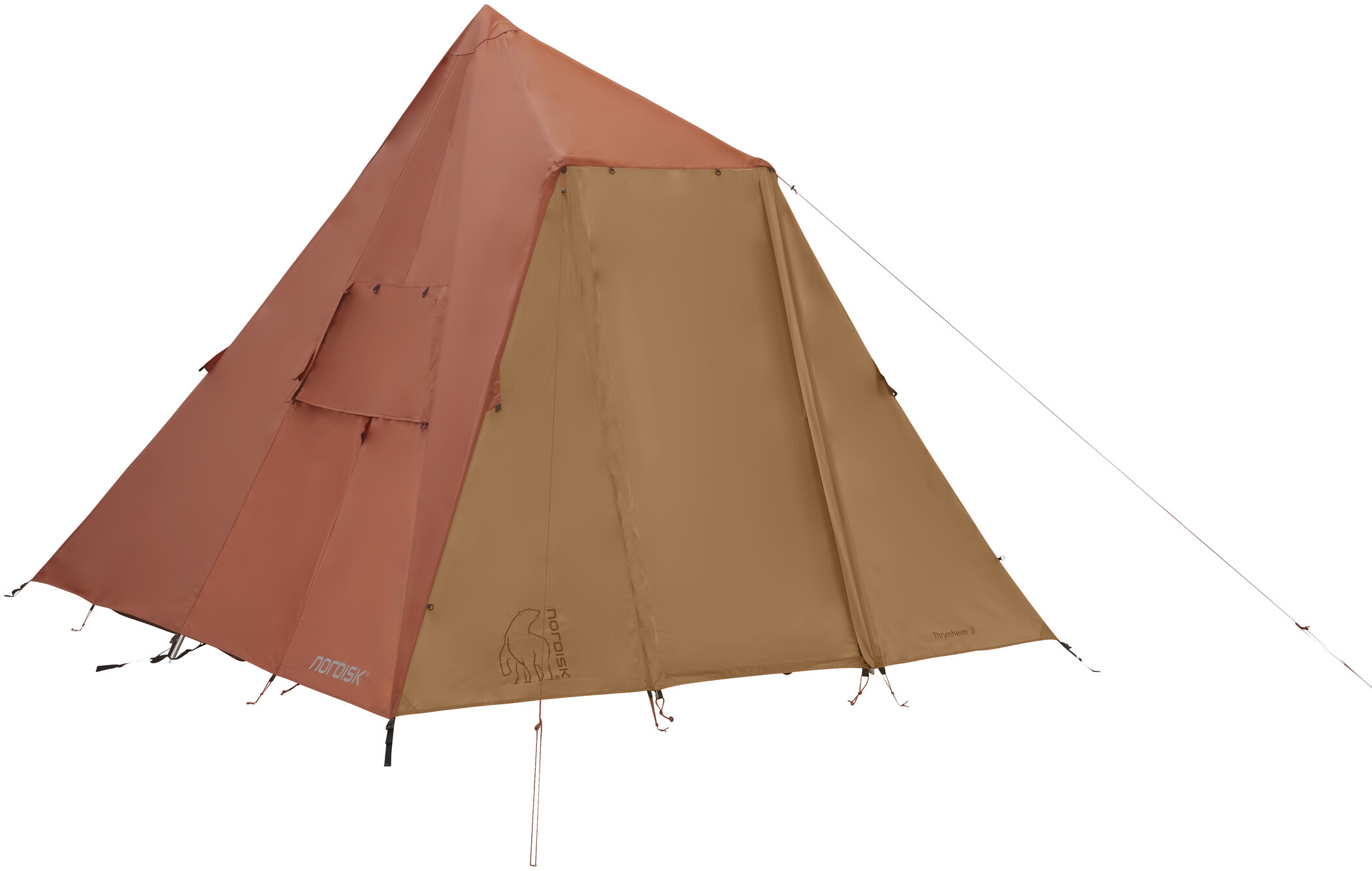 Nordisk Thrymheim 3 PU Zelt rot/beige 2022 Camping-Zelt
