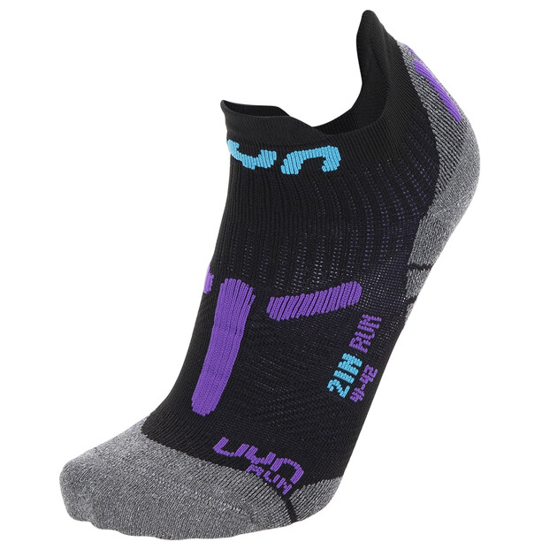 UYN 2 "løbestrømper Damer, sort/violet