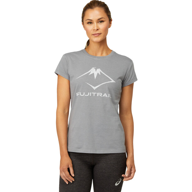 asics Fuji Trail Camiseta SS Mujer, gris