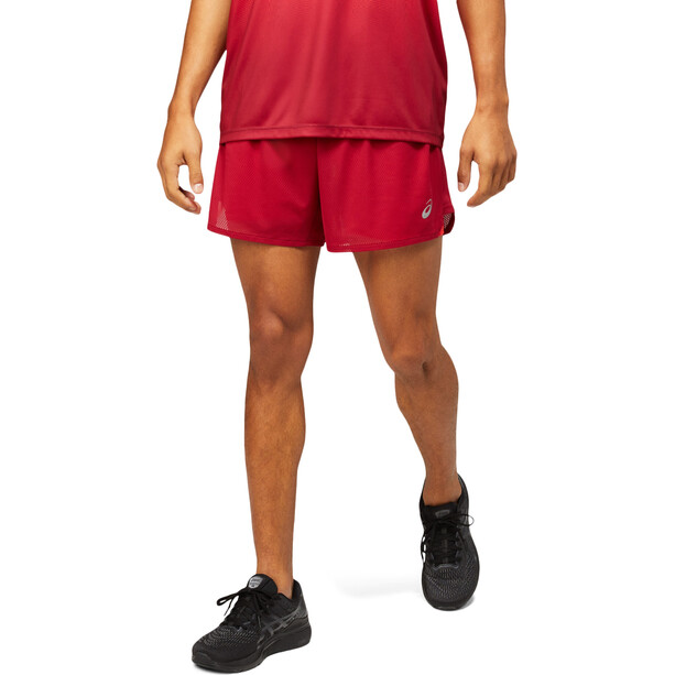 asics Ventilate 2in1 5" Shorts Men burgundy/electric red