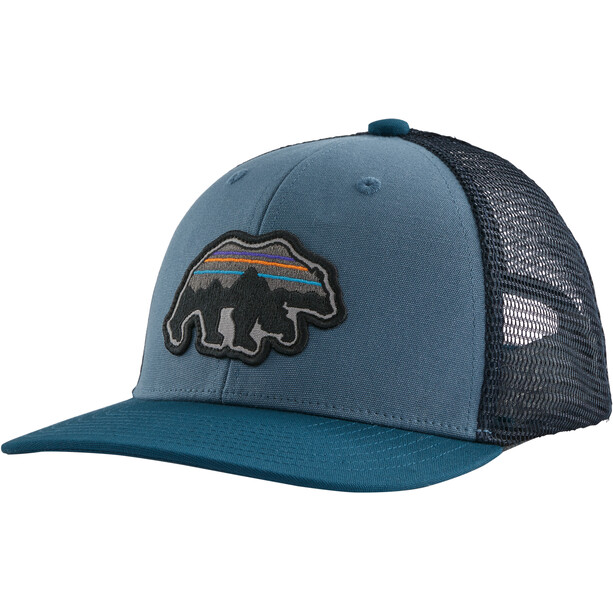 Patagonia Trucker Hat Kids back for good bear/pigeon blue
