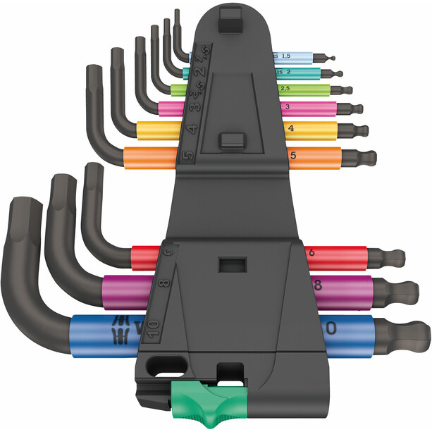 Wera 950 Hex-Plus Multicolour 2 L-Key set met 9 stuks