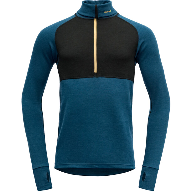 Devold Expedition Sweat-shirt Col roulé avec Zip Homme, bleu/noir