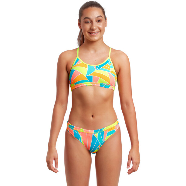 Funkita Bikini de dos piezas con espalda nadadora Niñas, Multicolor