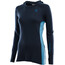 Aclima WarmWool Hood Sweater Women navy blazer/azure blue/blue sapphire