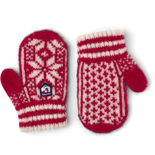 Hestra Nordic Mittens Kids, rood/wit
