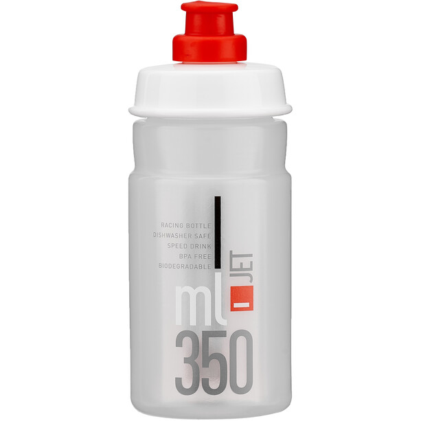 Elite Jet Drinking Bottle 350ml clear/red logo