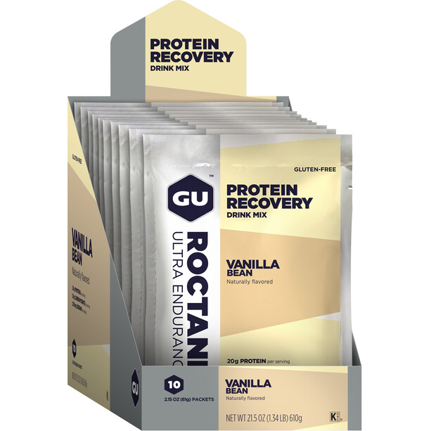 GU Energy Roctane Protein Recovery Drink Mix 10 x 61g Vanilla Bean