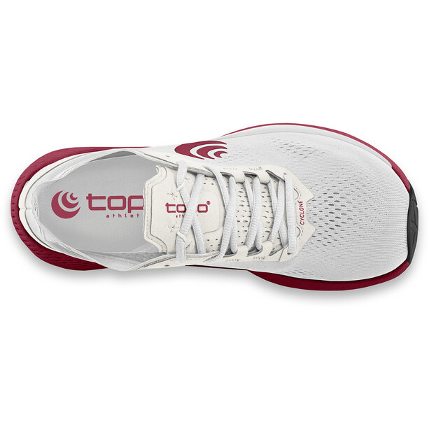 Topo Athletic Cyclone Hardloopschoenen Dames, wit/rood
