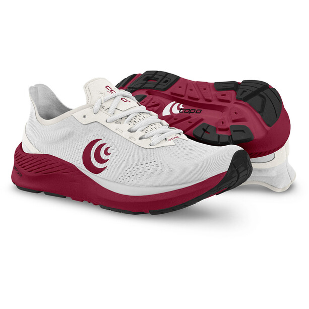 Topo Athletic Cyclone Chaussures de course Femme, blanc/rouge