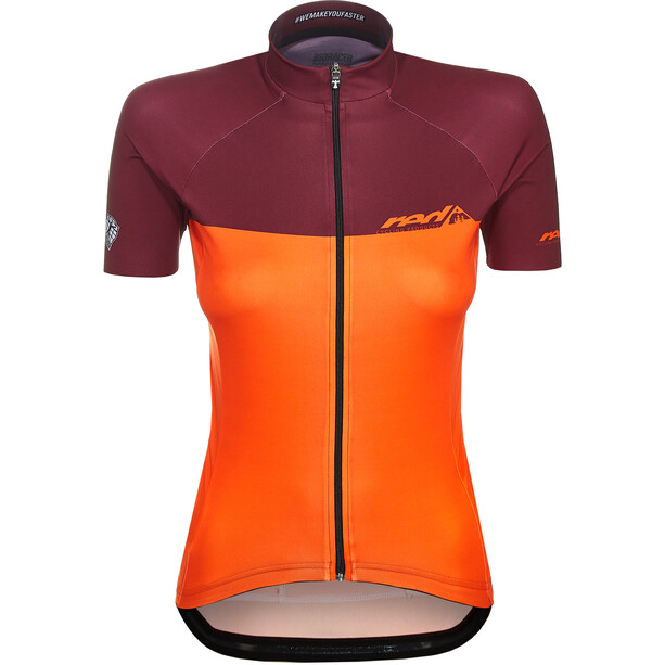 Red Cycling Products Block ss jersey Dame Orange/rød