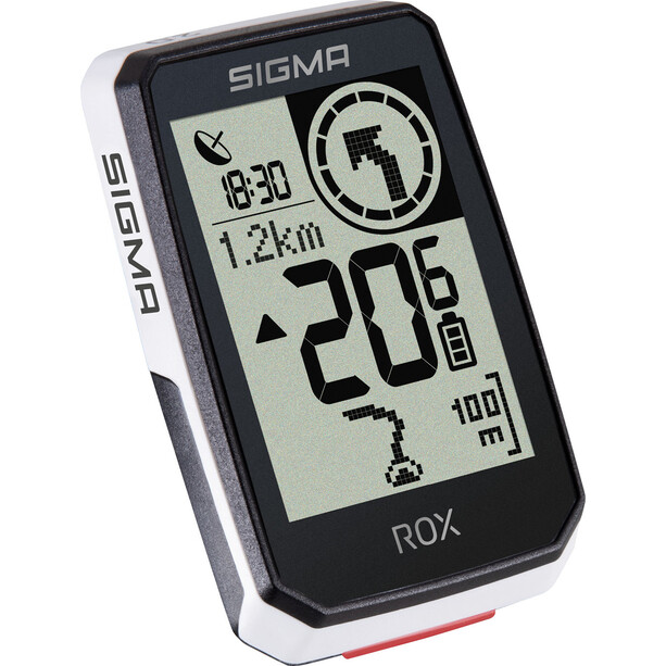 SIGMA SPORT ROX 2.0 Komputer rowerowy w zestawie Mocowanie GPS, biały