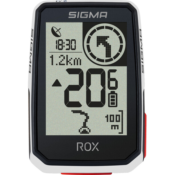SIGMA SPORT ROX 2.0 Compteur de vélo Avec Support GPS, blanc