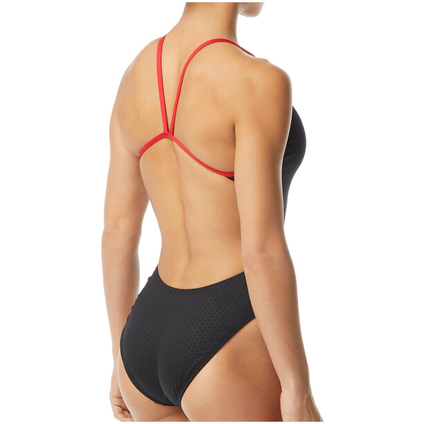 TYR Hexa Cutoutfit Swimsuit Women black/red
