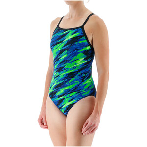 TYR Vitric Diamondfit Swimsuit Women, azul/verde azul/verde