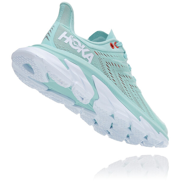 Hoka One One Clifton Edge Chaussures de course Femme, turquoise/blanc