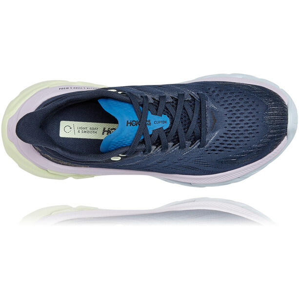 Hoka One One Clifton Edge Zapatos para correr Mujer, azul/blanco