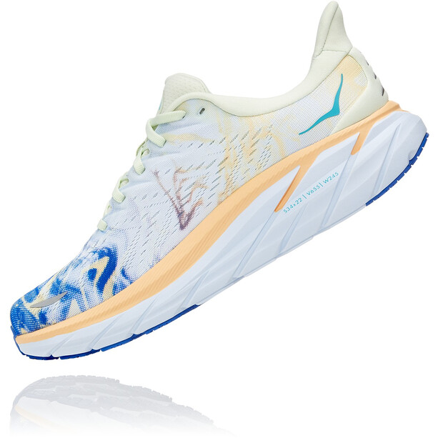 Hoka One One Clifton 8 Chaussures Homme, blanc/Multicolore