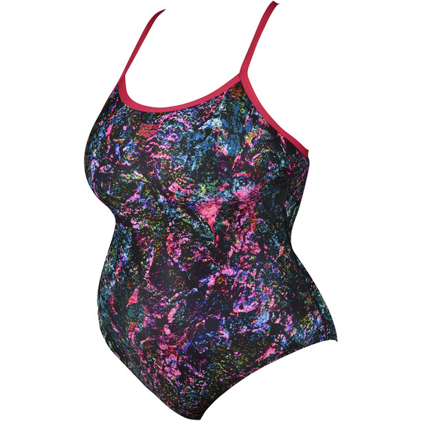 arena Mountains Texture Maillot de bain léger à dos plongeant Plus Femme, Multicolore