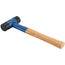 Cyclus Tools rubberen hamer met houten handvat, blauw/bruin