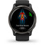 Garmin Venu 2 Smartwatch mit Schnellwechsel-Silikonarmbänder 22mm schwarz