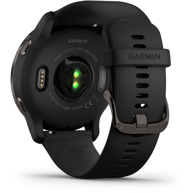 Garmin Venu 2 Reloj inteligente con Pulsera Silicona cambio Rápido 22 mm, negro