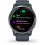 Garmin Venu 2 Smartwatch mit Schnellwechsel-Silikonarmbänder 22mm grau/silber