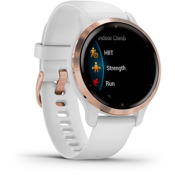 Garmin Venu 2S Montre intelligente avec bracelet de montre en silicone à QuickChange 18 mm, blanc/Or