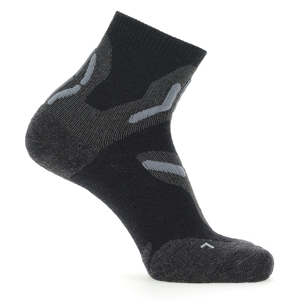 UYN Trekking 2in tommer Merino lavtsiddende sokker Herrer, sort/grå