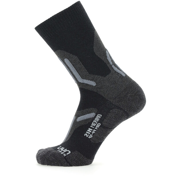 UYN Trekking 2in Merino Mid Socks Men, zwart/grijs