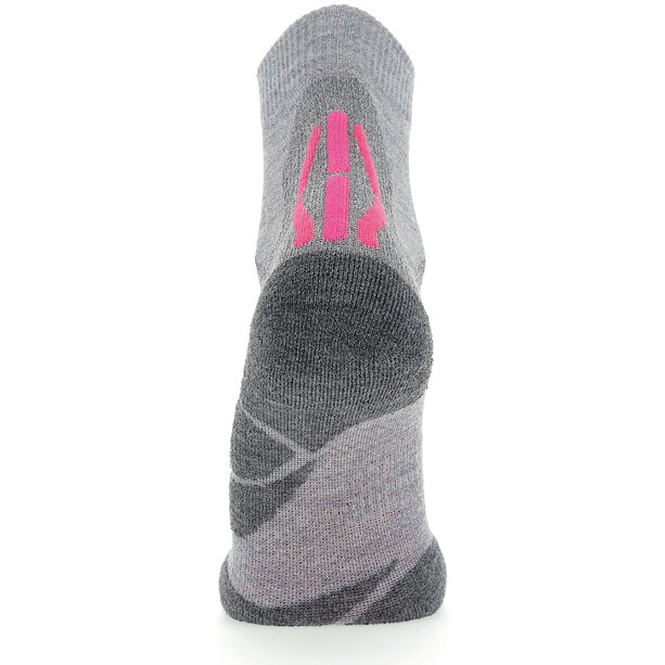 UYN Trekking 2in Merino laag uitgesneden sokken Dames, grijs/roze