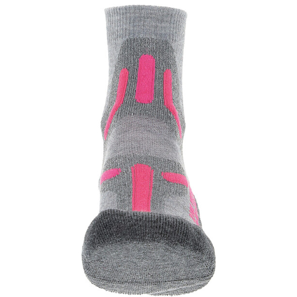 UYN Trekking 2in Merino laag uitgesneden sokken Dames, grijs/roze