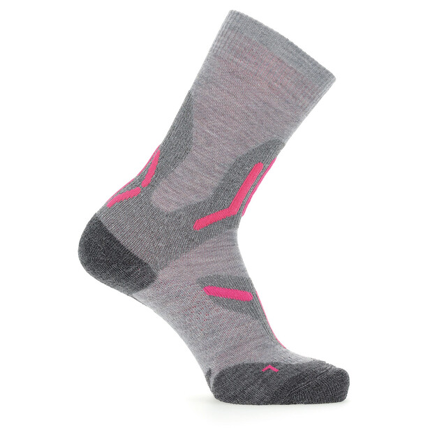 UYN Trekking 2in Merino Mid Socks Kobiety, szary/różowy