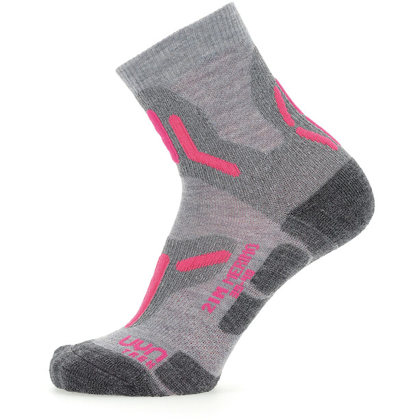 UYN Trekking 2in Merino sokker Damer, grå/pink