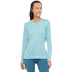 Salomon Agile Camiseta manga larga Mujer, azul