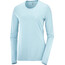 Salomon Agile LS Shirt Women crystal blue/delphinium blue/heathe