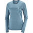 Salomon Agile LS Shirt Women mallard blue/storm blue/heather