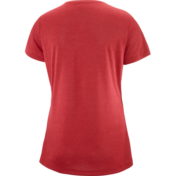 Salomon Agile Camiseta SS Mujer, rojo