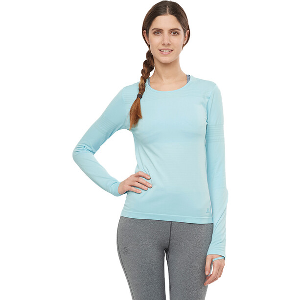 Salomon Elevate Move On T-shirts manches longues Femme, turquoise