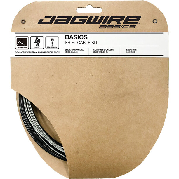 Jagwire Basics Schakelkabel Set voor SRAM/Shimano, zwart
