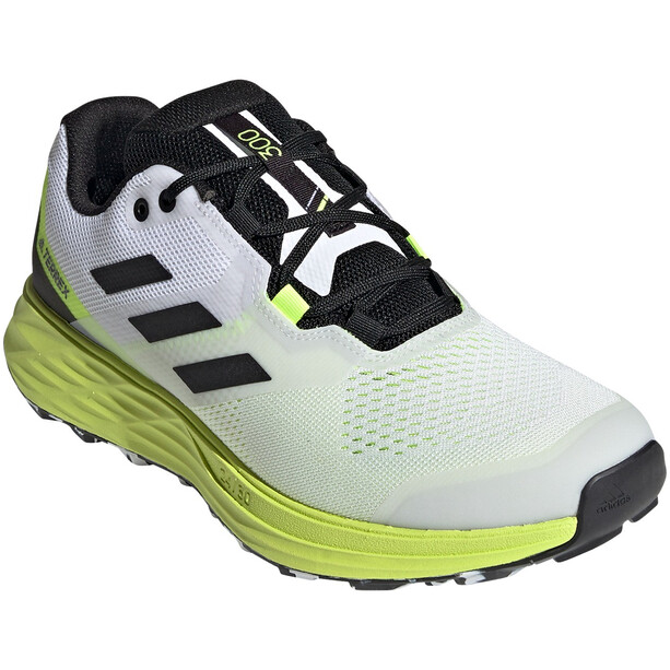 adidas TERREX Two Flow Trail Running Shoes Men ftwr white/core black/solar yellow
